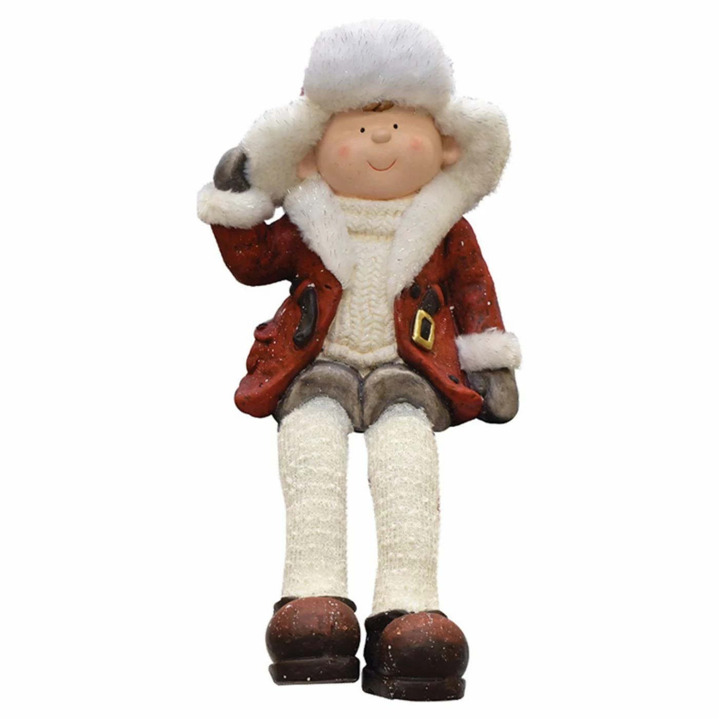 Deals β Decorative β Christmas Accents Northlight 19 In. Sitting Young Boy In Ski Hat β Christmas Figure π