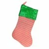 Discount 👍 Christmas Stockings & Holders Northlight Red And Green Chevron Sequin Cuff 🔔 Christmas Stocking 🎉