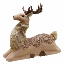 Hot Sale 😉 Decorative 🎄 Christmas Accents Northlight 13.5 In. Natures Luxury Sitting Deer 🎄 Christmas Decoration ⭐