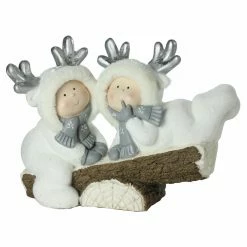 Flash Sale β¨ Decorative π Christmas Accents Northlight 18.5 In. White Winter π Christmas Smiling Children On Seesaw Table Top Decoration β¨