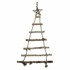 Discount 👏 Decorative 🔔 Christmas Accents Northlight 48 In. Natural Wall Hanging Twig Tree With Star 🔔 Christmas Decoration 👏