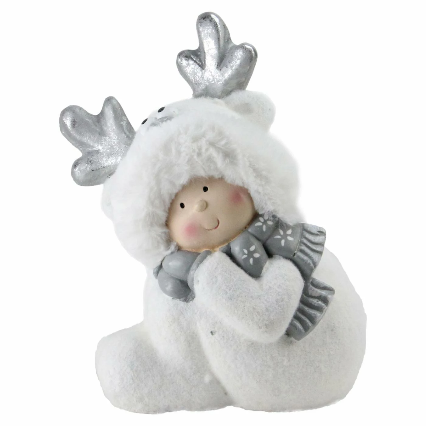 Buy π₯° Decorative π Christmas Accents Northlight 12.5 In. Smiling Child In White Reindeer Snow Suit π Christmas Tabletop Decoration π