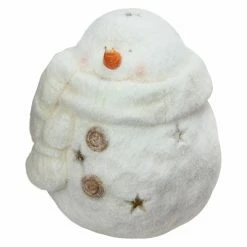 Budget 🔥 Candle Holders 🎄 Christmas Home Decor Northlight 10.75 In. Decorative White Tea Light Snowman ❤️