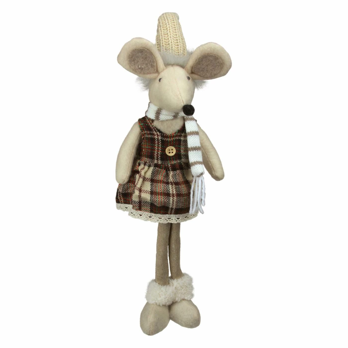 Best deal π₯ Decorative β Christmas Accents Northlight 21 In. Standing Girl Mouse In Plaid π Dress β Christmas Tabletop Figurine π