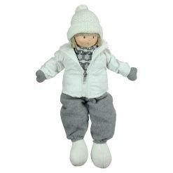 Best deal 🔥 Decorative 🔔 Christmas Accents Northlight 16 In. White And Gray Joyful Sitting Boy 🔔 Christmas ✨