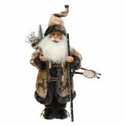 Best deal ⌛ Santa Figurines Northlight Country Rustic Santa Claus Carrying A Wooden Sled And Sack Of Gifts 🎁