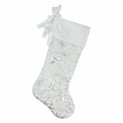 Best deal βοΈ Christmas Stockings & Holders Northlight 20 In. Metallic Filigree Organza With Satin Cuffs And Bows π Christmas Stocking π