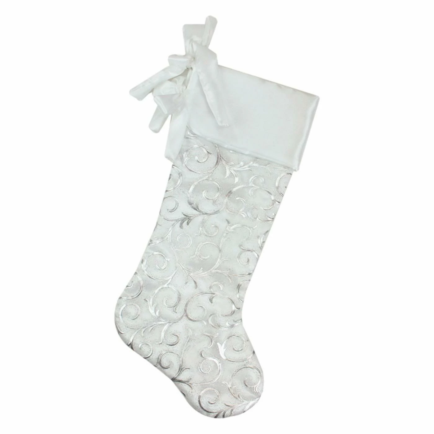Best deal βοΈ Christmas Stockings & Holders Northlight 20 In. Metallic Filigree Organza With Satin Cuffs And Bows π Christmas Stocking π