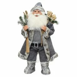 Deals 🛒 Santa Figurines Northlight 24.5 In. Santa Claus With Skis And Presents 🌟