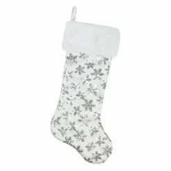 Best Pirce 👏 Christmas Stockings & Holders Northlight 20.5 In. Sequined Snowflakes 🎄 Christmas Stocking 👏