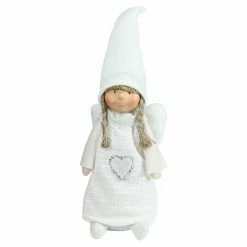 Best Pirce 🧨 Decorative 🎄 Christmas Accents Northlight 19.25 In. White Snowy Woodlands Girl Angel 😍