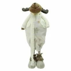 Buy 🔥 Decorative ❄ Christmas Accents Northlight 26 In. White And Brown Standing Boy Moose ✔️