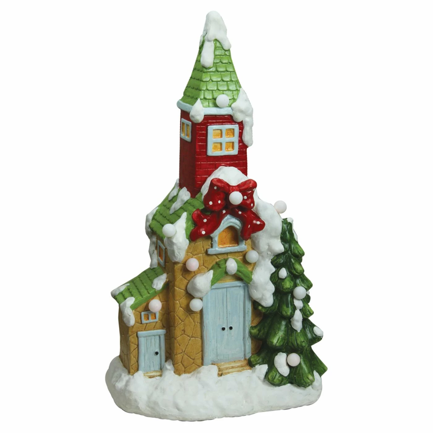 Buy π Decorative π Christmas Accents Northlight 21.25 In. π Christmas Morning Pre-Lit LED Snow Covered Church π