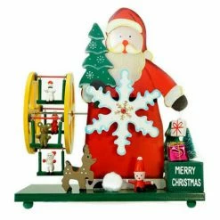 Budget 𧨠Santa Figurines Northlight 9.25 In. Wooden Santa Claus And Winter Wonderland π