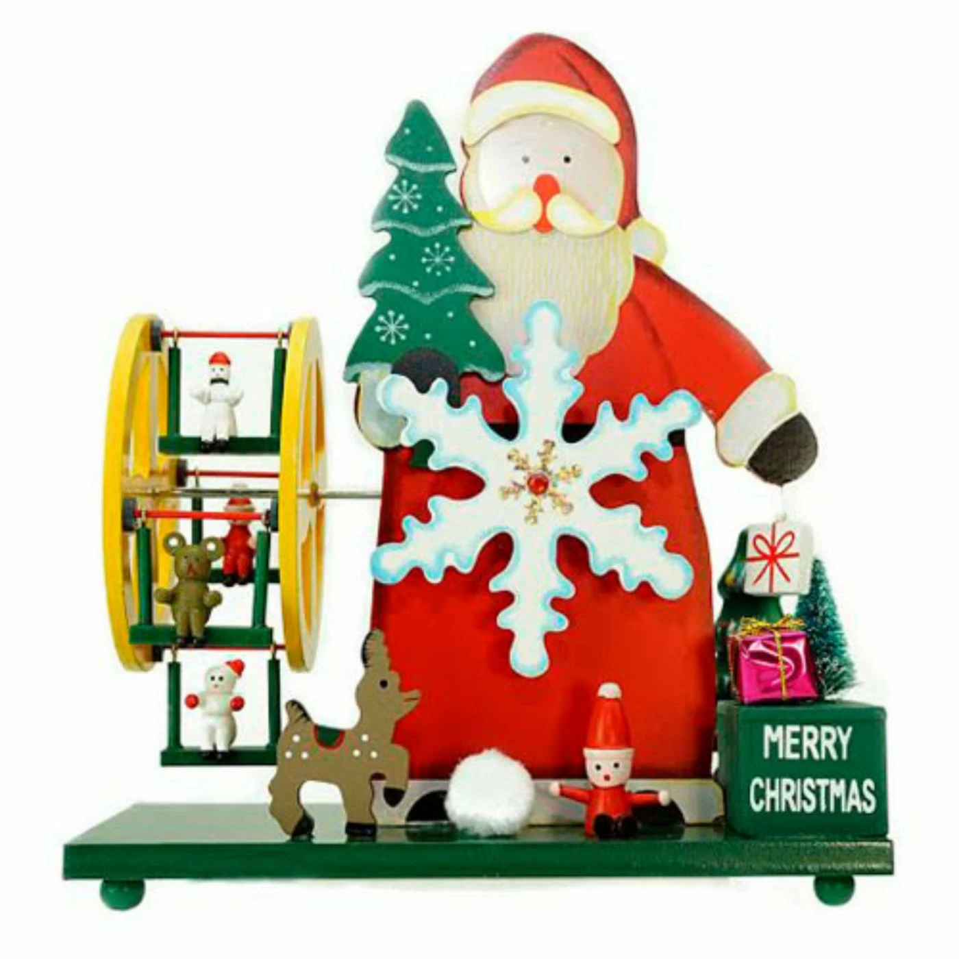 Budget 𧨠Santa Figurines Northlight 9.25 In. Wooden Santa Claus And Winter Wonderland π