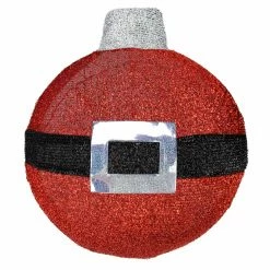 Hot Sale ⌛ Decorative 🔔 Christmas Accents Northlight LED Lighted Tinsel Santa Belt Ornament Hanging 🔔 Christmas Wall Decoration 😉