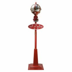 Brand new 🧨 Decorative 🔔 Christmas Accents Northlight Lighted Musical Snowing 🔔 Christmas Tree Round Street Lamp 🧨