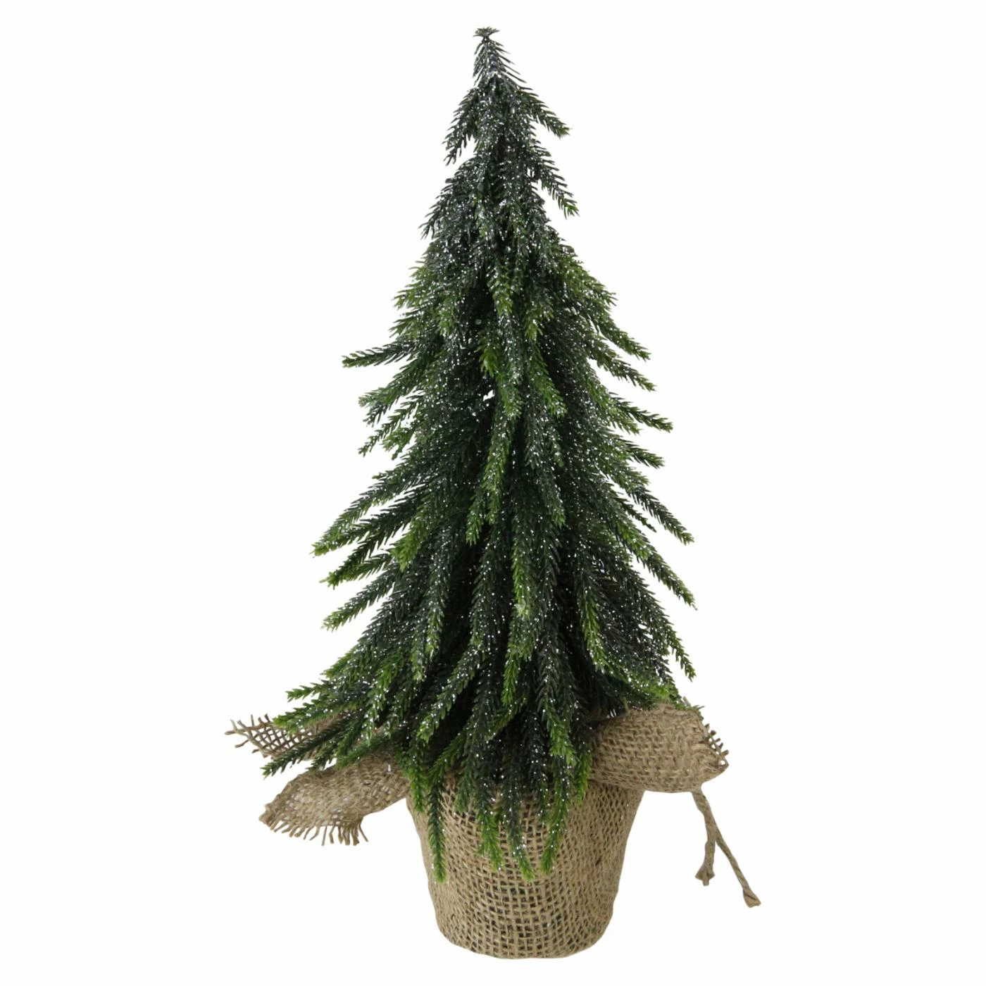 Best deal 𧨠Tabletop π Christmas Tree DΓ©cor Northlight 14 In. Silver Glitter Weeping Mini Pine π Christmas Tree In Burlap Covered Vase π€©