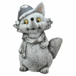 Budget 🎉 Decorative ❄ Christmas Accents Northlight 18 In. Snow Dusted Glitter Silver Fox ❄ Christmas Decoration 🛒