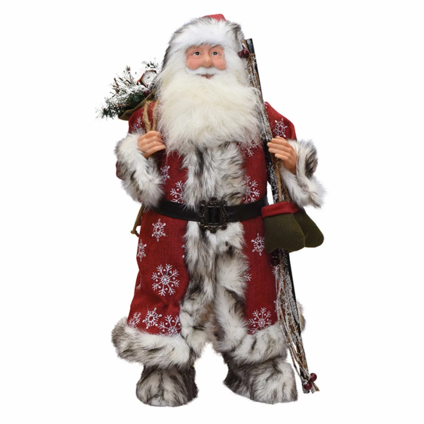 Discount β€οΈ Santa Figurines Northlight 24 In. Snowflake Santa Claus With Mittens And Staff π