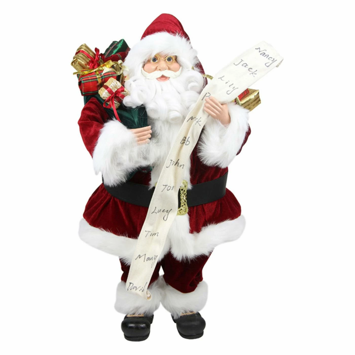 New π― Santa Figurines Northlight 24 In. Santa Claus With Naughty Or Nice List And Bag Of Presents π