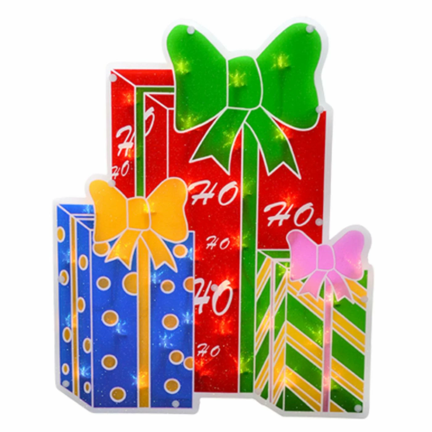 Cheap π€© Decorative β Christmas Accents Northlight 17 In. Double Sided Lighted Shimmering β Christmas Presents Window Silhouette π