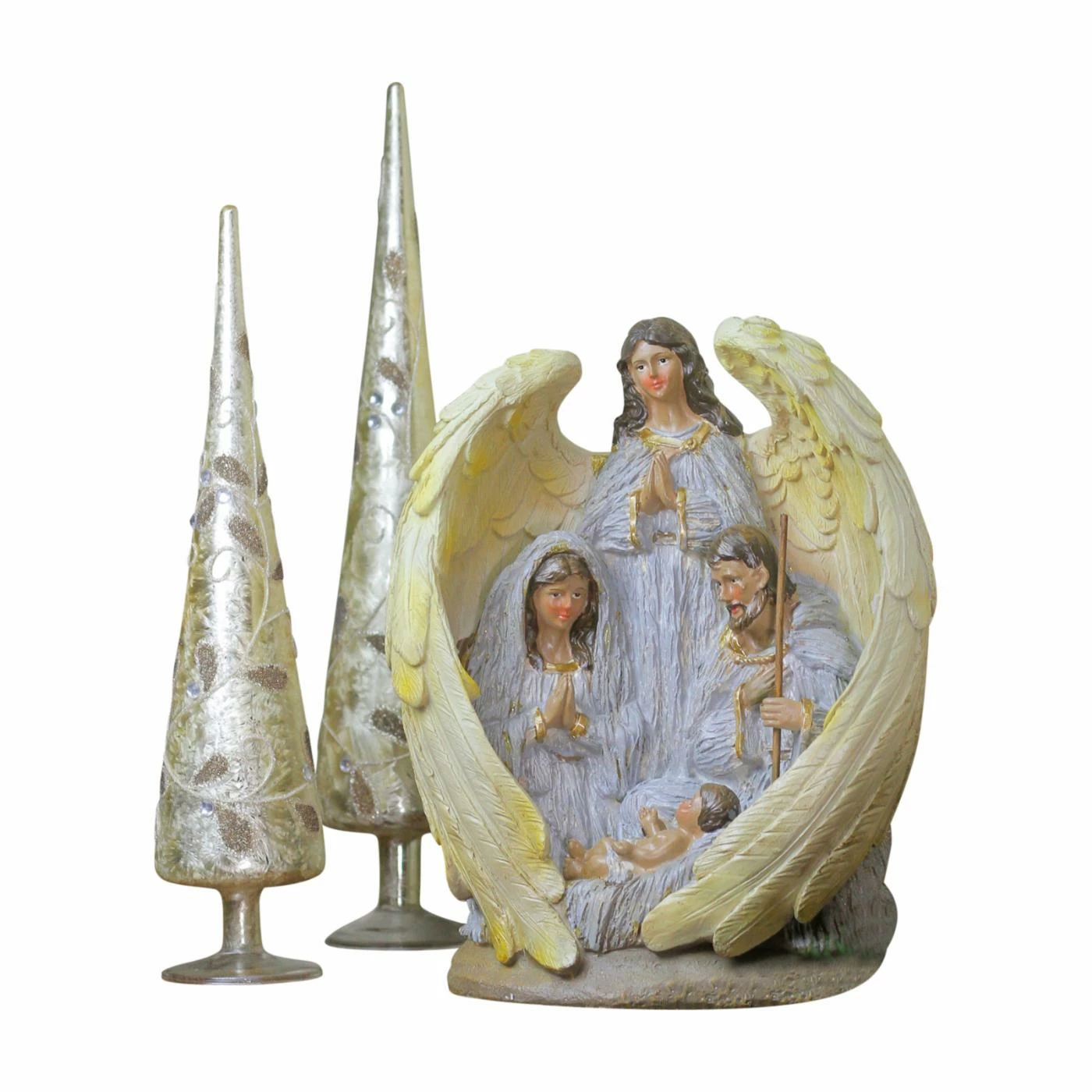 Discount π Nativity Figurines & Sets Northlight Holy Family And Angel Nativity Statue π€©