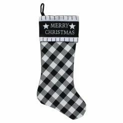 Outlet 🌟 Christmas Stockings & Holders Northlight Black And White Merry 🎅 Christmas 🎅 Christmas Stocking 🛒