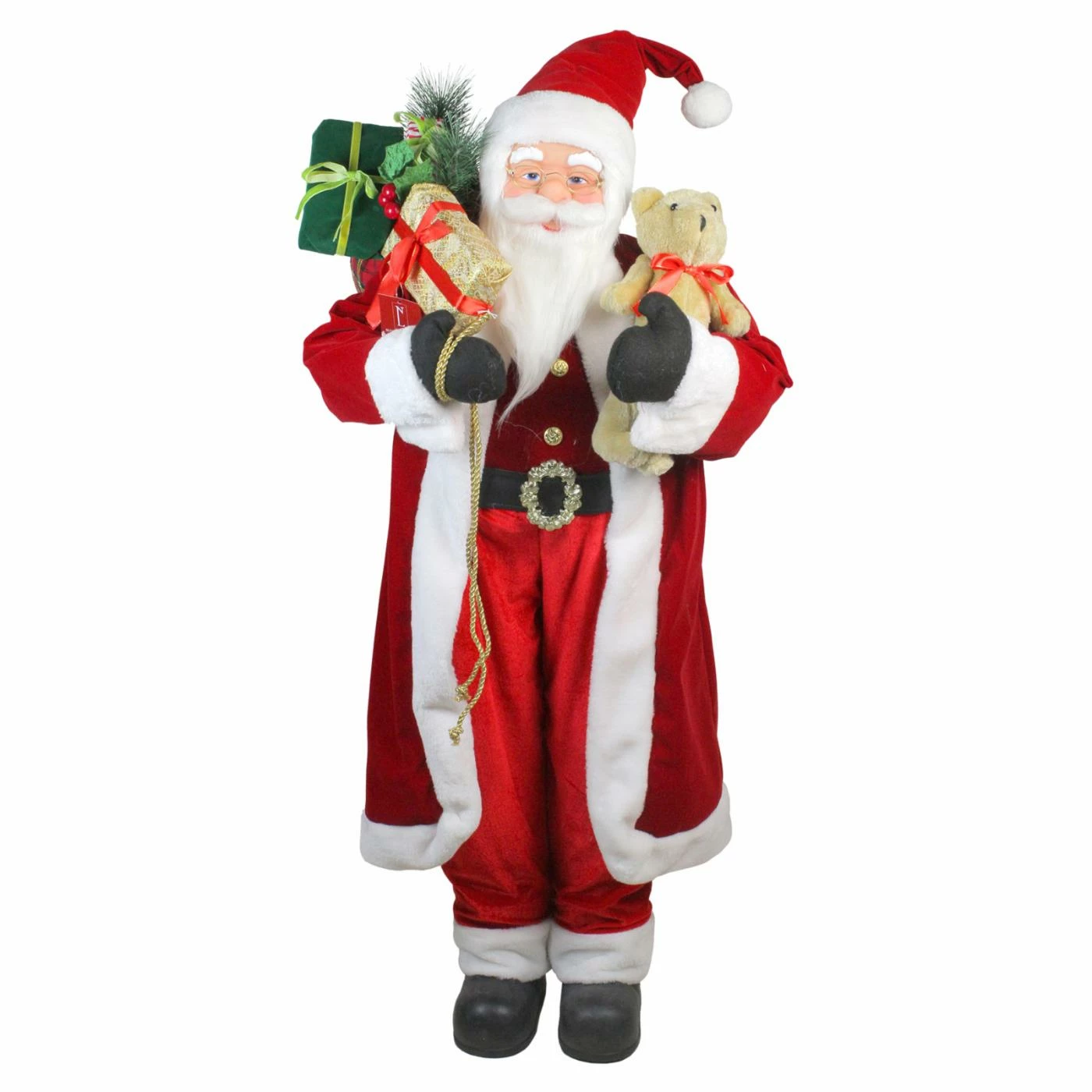 New π Santa Figurines Northlight 4 Ft. Standing Santa Claus With Gifts π Christmas Figure π