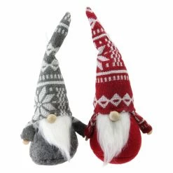Budget ❤️ Decorative 🔔 Christmas Accents Northlight 2 Piece 8.25 In. Gnomes With Nordic Hats 🔔 Christmas Decorative Accent Set 😍