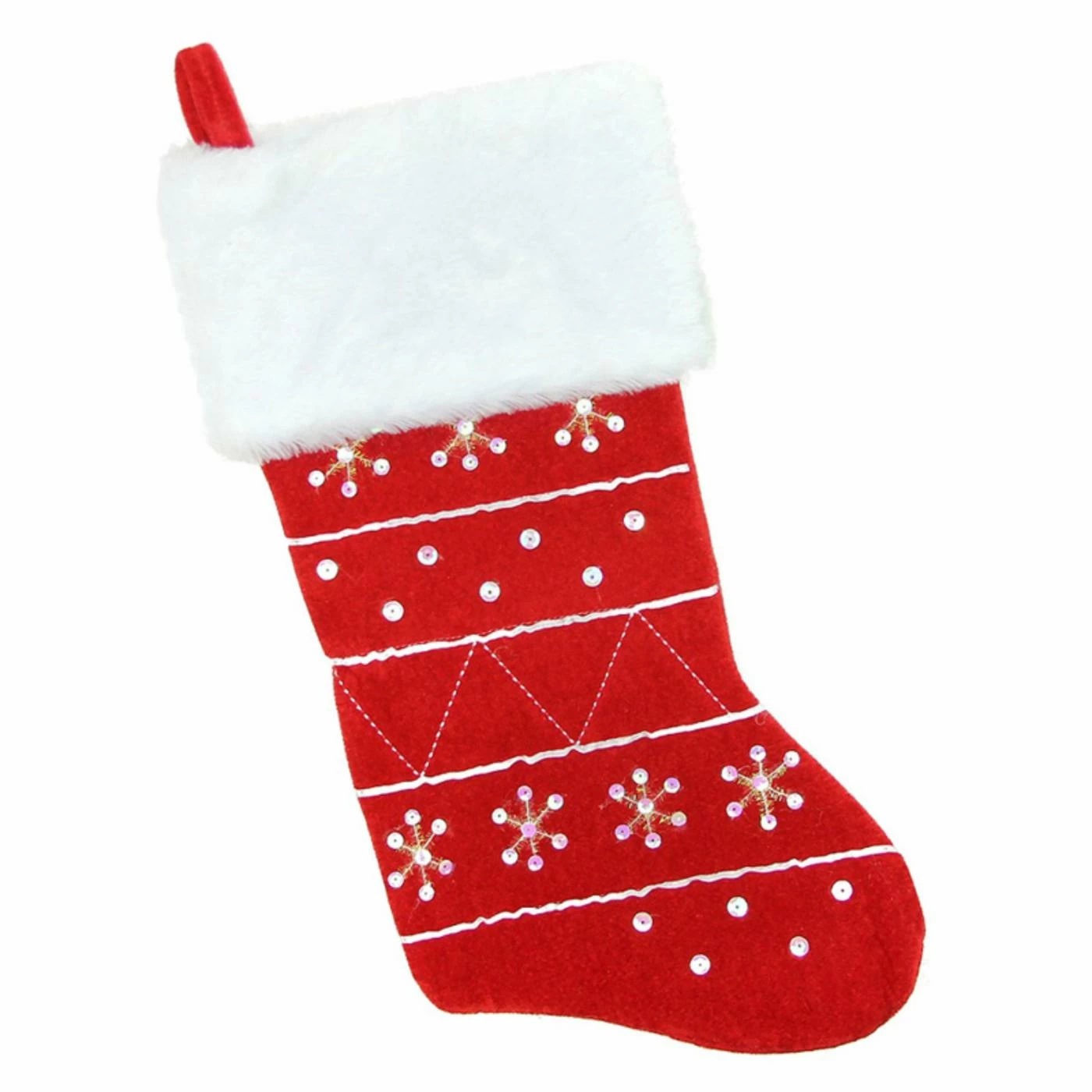 Best reviews of βοΈ Christmas Stockings & Holders Northlight Red Embroidered Snowflake Cuffed π Christmas Stocking π₯°