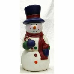 Deals 👏 Snowman Figurines & Décor Hi-Line Gift Ltd. Snowman With 🍬 Candy Cane ✔️