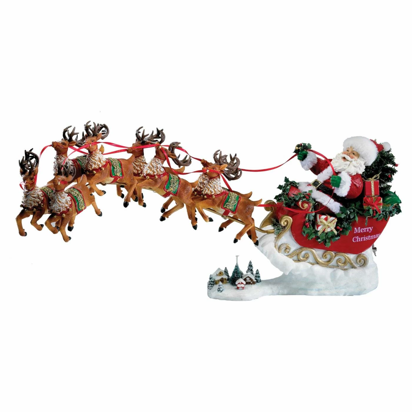Best reviews of π Kurt S Adler Decorative π Christmas Accents Kurt Adler 24 In. Fabriche Musical Santa With Eight Reindeer β¨
