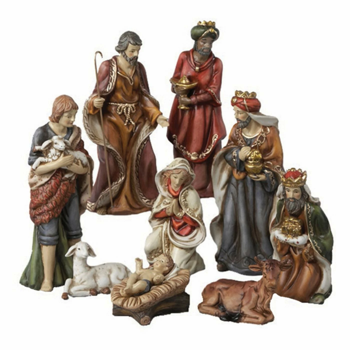 Deals π Kurt S. Adler Nativity Figurines & Sets Kurt Adler Porcelain Nativity Figures Tablepiece - Set Of 9 β