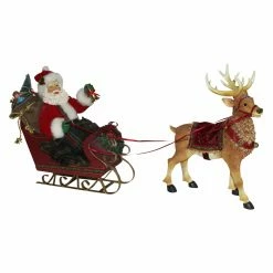 Best deal 🧨 Kurt S. Adler Santa Figurines Kurt Adler 10 In. Santa In Sleigh With Deer 👍