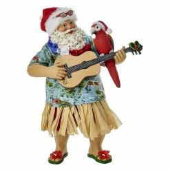 Best deal 🌟 Kurt S. Adler Santa Figurines Kurt Adler 11 In. Fabriche Beach Santa With Guitar 🌟
