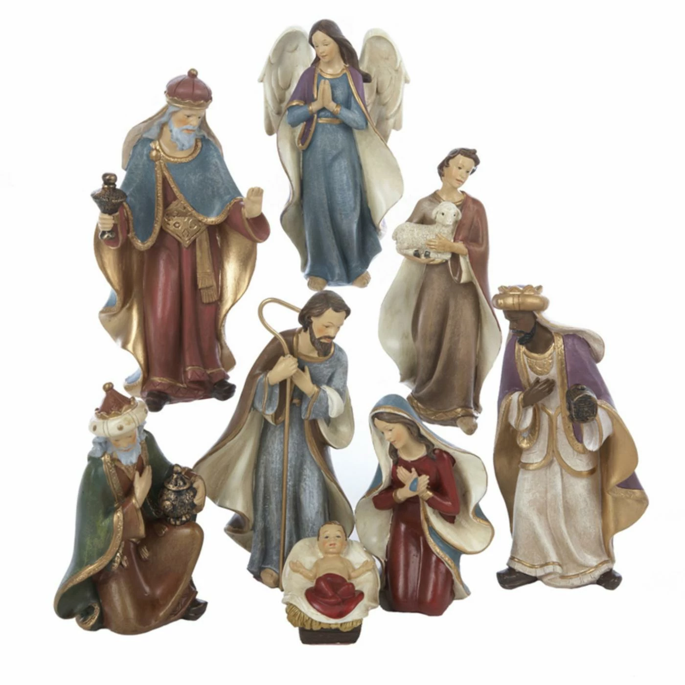 Hot Sale π Nativity Figurines & Sets Kurt S. Adler 6.25 In. Resin Nativity Set Of 8 Pieces π