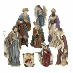 Flash Sale 🛒 Nativity Figurines & Sets Kurt S. Adler 9 In. Resin Nativity Set Of 8 Pieces 🎁
