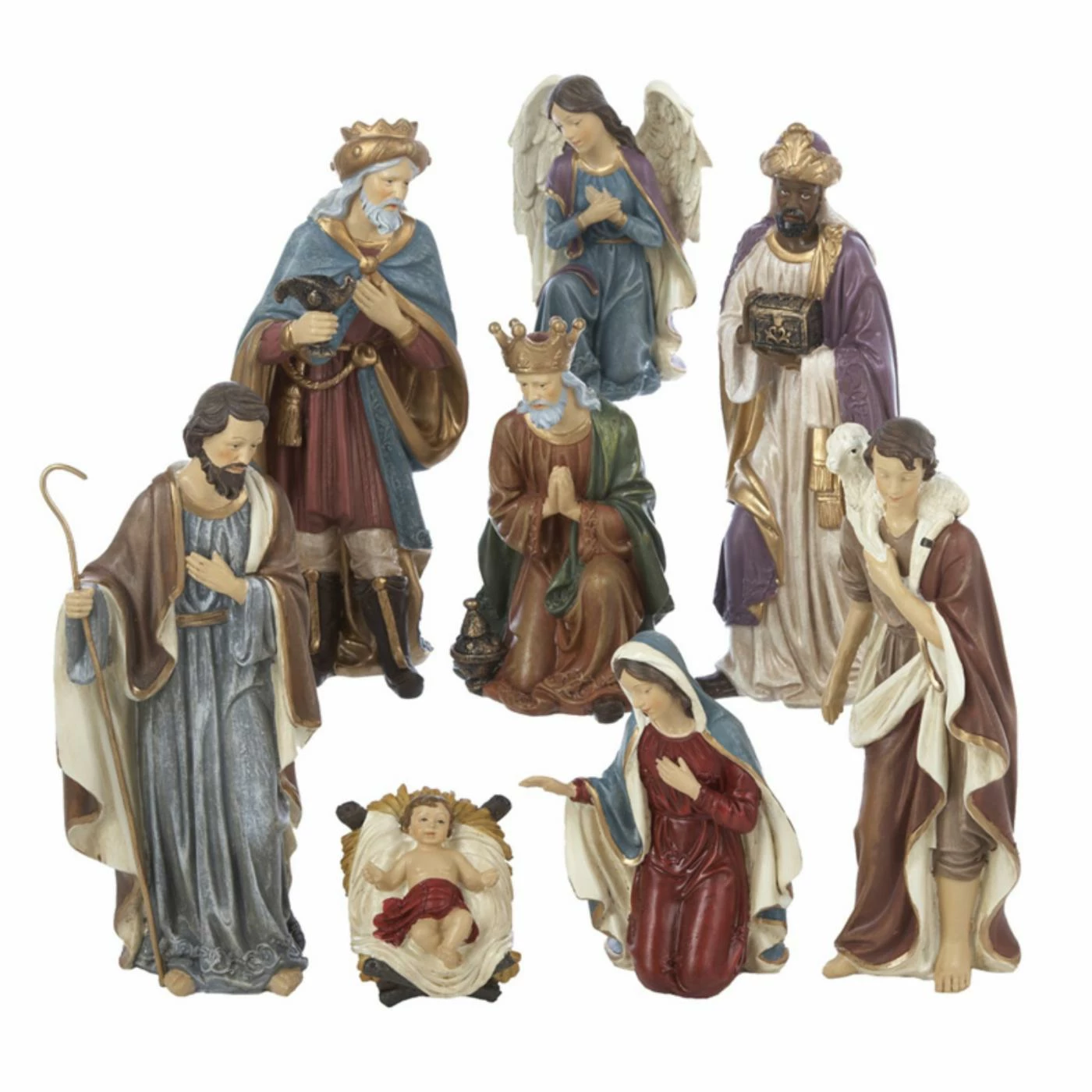 Flash Sale π Nativity Figurines & Sets Kurt S. Adler 9 In. Resin Nativity Set Of 8 Pieces π