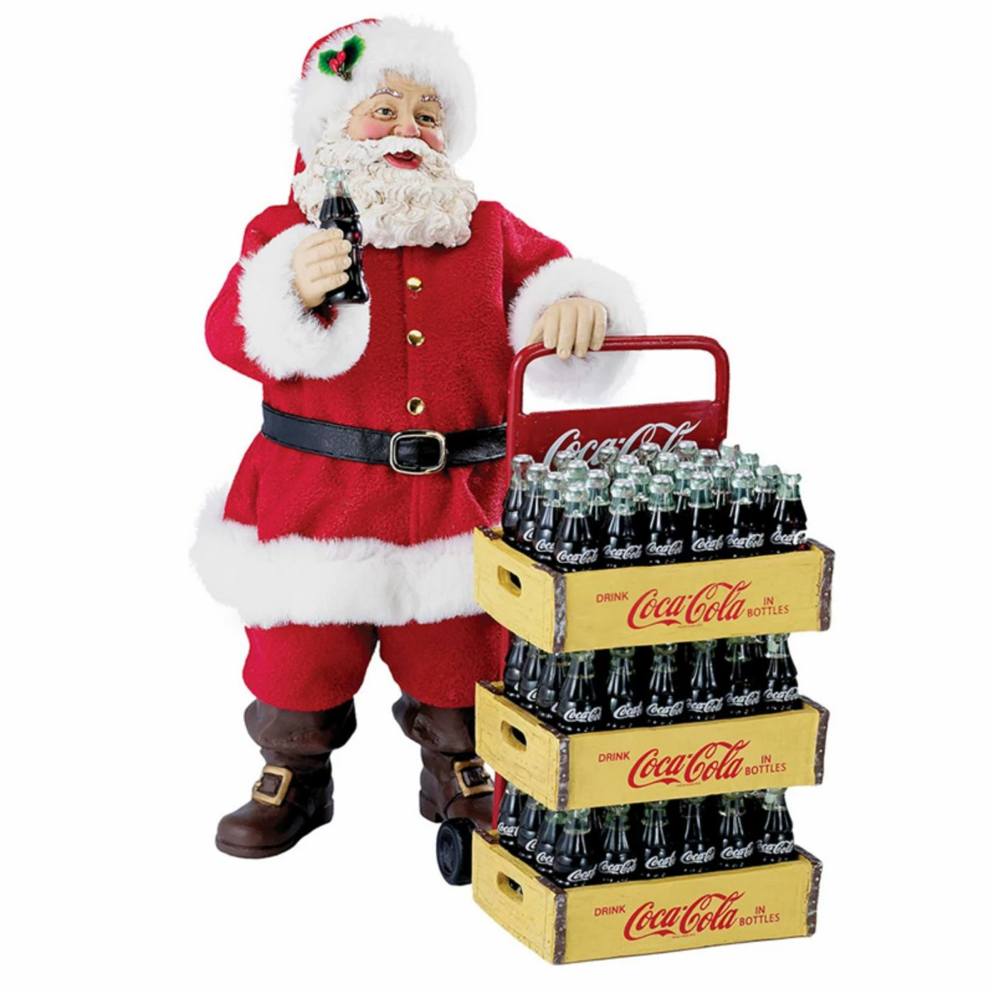 Outlet π Santa Figurines Kurt S. Adler 10.5 In. Coca-Cola Santa With Delivery Cart - Set Of 2 π§¨