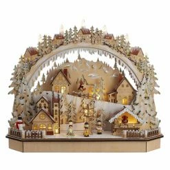 Flash Sale ✨ Decorative 🎄 Christmas Accents Kurt S. Adler 18 In. Battery-Operated LED Village Tablepiece ✨