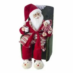 Budget 💯 Santa Figurines Kurt S. Adler Kringle Klaus Santa In Pajamas Tabletop Decoration 👏