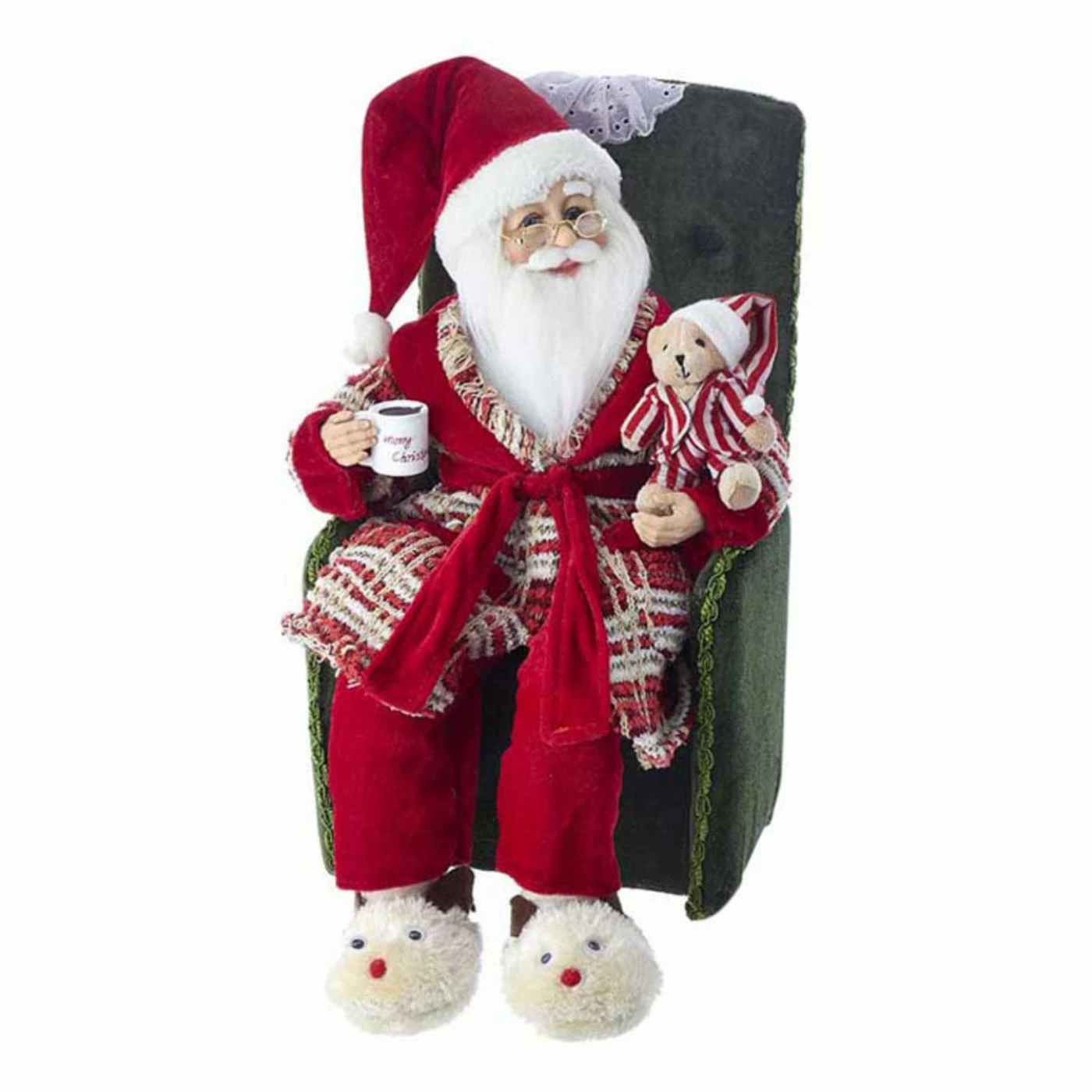 Budget π― Santa Figurines Kurt S. Adler Kringle Klaus Santa In Pajamas Tabletop Decoration π