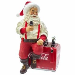 Budget β Santa Figurines Kurt Adler 10.5 In. Coca-Cola Santa Sitting On Cooler Table Piece π