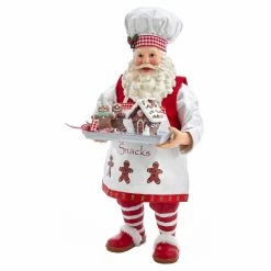 Cheap ๐ Santa Figurines Kurt Adler 11 In. Fabriche Gingerbread Chef Santa โ