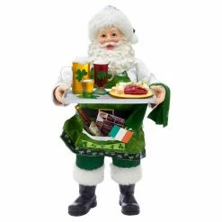 Best Sale π― Santa Figurines Kurt Adler 10.5 In. Fabriche Musical Irish Chef Santa π