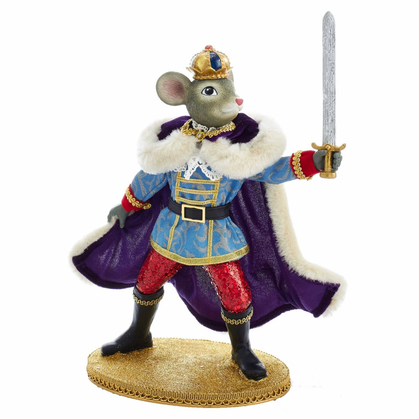 Cheap π Decorative π Christmas Accents Kurt Adler 11.5 In. Fabriche Mouse King With Sword π₯