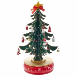 Hot Sale 😍 Tabletop ❄ Christmas Tree Décor Kurt Adler 10.5 In. Wooden Musical Tree Table Piece 🧨