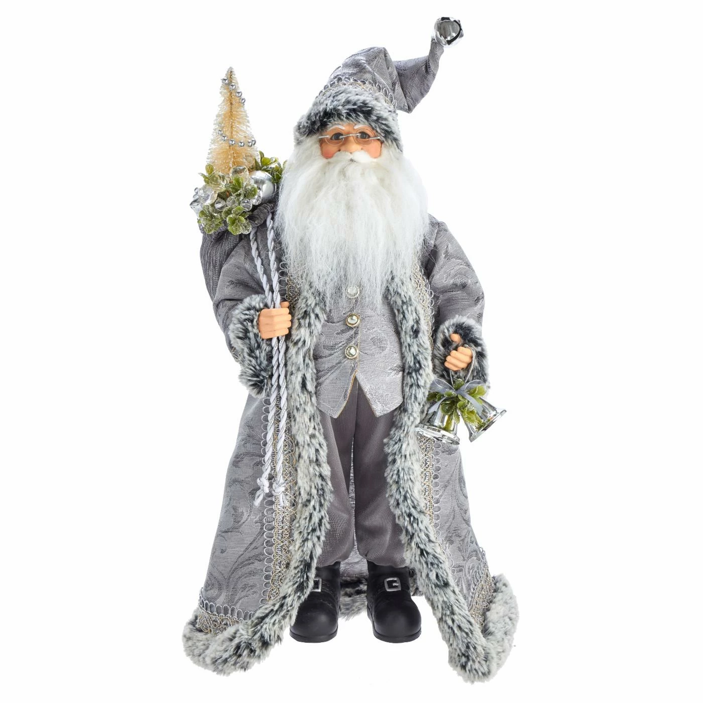 Cheapest π Santa Figurines Kurt Adler 18 In. Kringle Klaus Silver Santa β