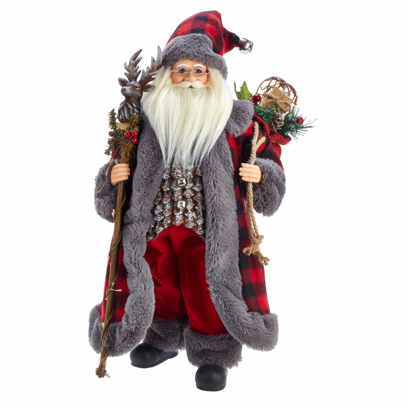Promo π Santa Figurines Kurt Adler 18 In. Kringle Klaus Red And Gray Santa π§¨